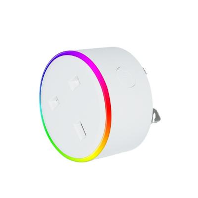 China Tuya Smart Life Light UK 10A RGB Plug Power Adapter Outlet Wireless Alexa Electric Wireless Smart Mini Convenient Smart Wifi Mini Socket for sale