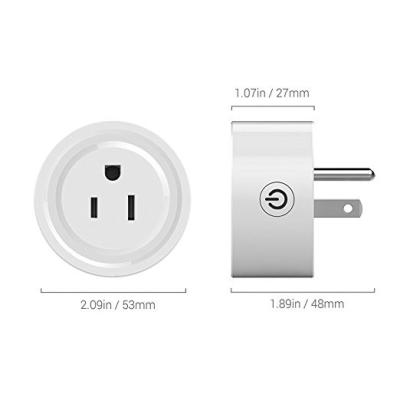 China US Google Home Alexa Smart Outlet Mini WiFi Wireless Smart Remote Control Tuya Convenient Socket 10A Power Switch Outlet for sale