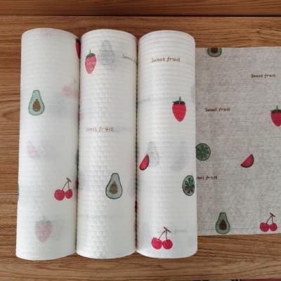 China Sustainable High Quality Disposable Lazy Nonwoven Lazy Kitchen Cleaning Towel Wood Pulp Towel Kitchen Cloth for sale