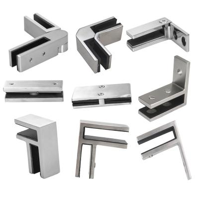 China Modern Adjustable 316 Degree Stainless Steel Glass Clamp For Glass Panel Fence Mount for sale