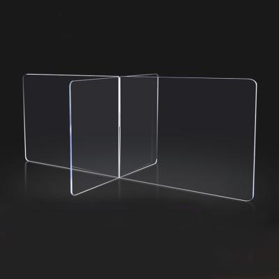 China Student Desk Dividers Acrylic Clear Portable Sneeze Guard Divided Dish Restaurant Bar Cafe Desk Anti-spray Table Dividers for sale