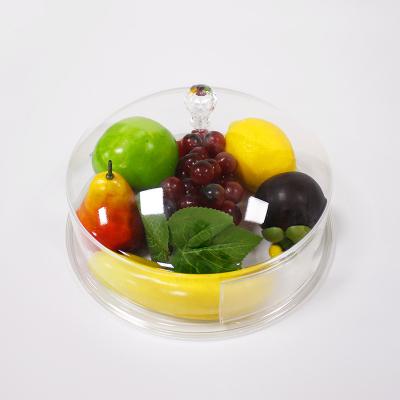 China Sustainable Clear Acrylic Plastic Display Table Food Cookies Fruit Covers Case For Hotels Buffet for sale