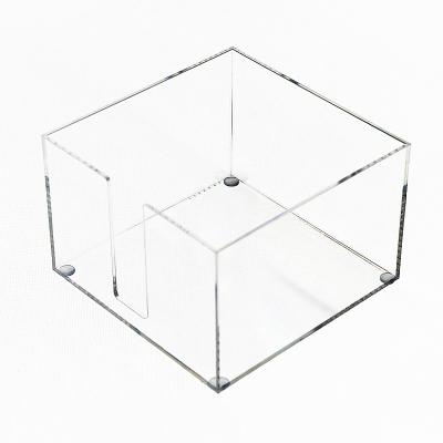 China Eco-friendly Transparent Square Tissue Box Modern Napkin Paper Holder Box For Home Restaurants for sale