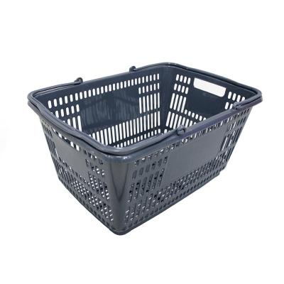 China 32L PP Handle Carry Mesh Plastic Shopping Basket For Supermarket Canton for sale