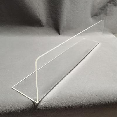 China Custom Acrylic Files Transparent Adjustable Dividers L Shape Library Bookcase Fridge Clear Acrylic Plastic Folder Divider for sale