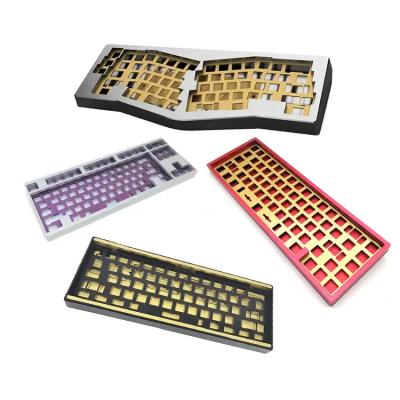 China CNC Customization CNC Machining Aluminum Precision Machining Non-Standard Gaming E-Coating Finish Aluminum Keyboard Case for sale