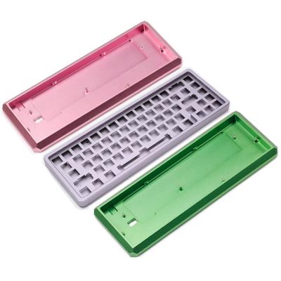 China Custom Multicolor Anodizing Aluminum Alice Tkl Keyboard Case Plate Aluminum CNC Machining Mechanical CNC Keyboard for sale