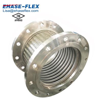 China SUS304/316/321 Metal Bellow Flange End Type Flexible Pipe Joint for sale