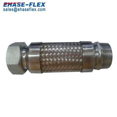 China Male Thread Metallic Flexible Hose With Corrugated Flange DN25 for sale