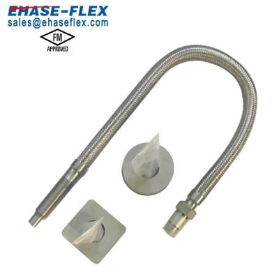 China 1 Inch Sprinkler Fire Hose Used In Conduit System FM Approved 1 Inch Flexible Sprinkler Fire Hose Metal Fire Sprinkler Hose for sale