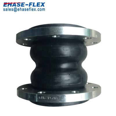 China EPDM Water Double Sphere Rubber Expansion Joint With Flanges for sale