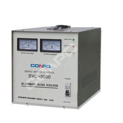 China SVC-3000VA Single Phase Servo AC Voltage Stabilizer Motor AVR 220VAC/110VAC Automatic Regulator, CE and RoHS for sale