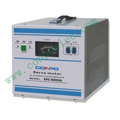 China 220V/110V Motor Type AVR Automatic Regulator, Single Phase Servo AC Voltage Stabilizer New) CE RoHS 5KVA SVC SVC-5000VA ( for sale