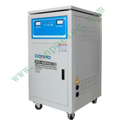 China New) High Accuracy Servo Motor Type Automatic Regulator AVR 220VAC, SVC SVC-40KVA Single Phase AC Voltage Stabilizer CE RoHS ( for sale