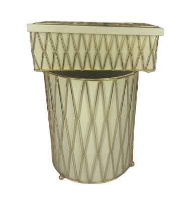 China Without Lid Wastebasket / Trash Can Waste Bin With Tissue Box - Perfect For Bathroom, Bedroom, Office, Small Space Living Room for sale