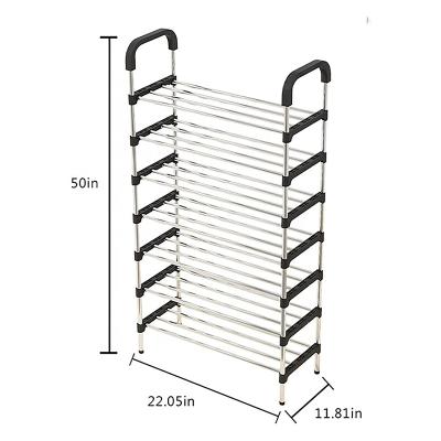 China Adjustable Shoe Rack Main Supports 4 Row Shoe Rack (Height) 20 Pair Closet Organizer Storage Shelving for sale