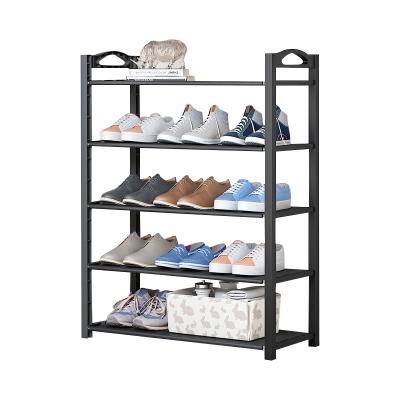 China (Size)Adjustable Simple Home Furniture Metal Shoe Racks Organizer Shelf Wholesale for sale