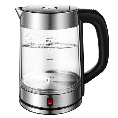 China 1.7L 360 Degree Rotation Low Home Appliances Keep Hot Electric Kettle Double Wall Glass Tea Maker Electric Tea Kettle for sale