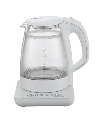 China 360 Degree Home Appliance Wall Biol Double GS 1.0L Double Tea Kettle Low Function Rotation Glass Digital Electric Kettle for sale