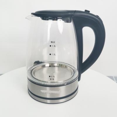 China 360 Degree Base 220V Home Kitchen Appliances 1.8L Wireless Rotation LED Light Electric Glass Kettle for sale