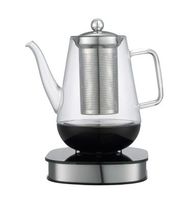 China 360 Health Home Appliances 0.8L Low Rotation Glass Degree Electric Chinese Tea Maker Kettle With Jatai for sale