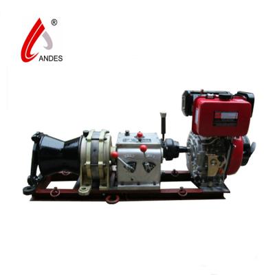 China Construction Hoisting Supply 5 Ton Diesel Engine Shaft Driven Cable Puller Drum Powered Lifting Winch for sale