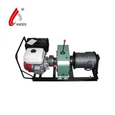 China Power Construction Industry Widely Used In 5Ton Electric Power Construction Industry Gasoline Engine Multifunctional Portable Cable Pulling Winch (Belt Driven) for sale