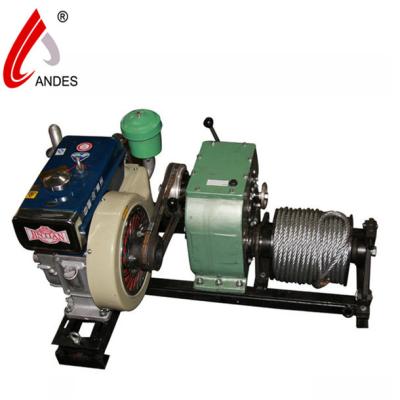 China Power Building Industry Electric Power Construction Industry 5 Ton Diesel Engine Multifunctional Portable Cable Pulling Winch (Belt Driven) for sale