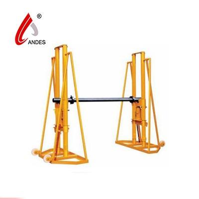 China Goods Size Quality Wire Rope Cable Support Drum Jack Drum Jack Cable Reel Hydraulic Lifting Support for sale