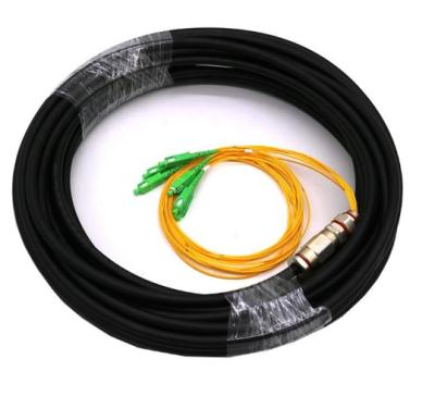 China FTTH 2 Core Pigtail Patch Cord Waterproof Outdoor Fiber Optic Cable With SC/APC Connector for sale