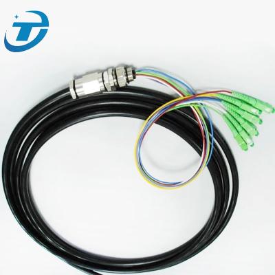 China Outdoor Waterproof FTTH FTTB FTTX Network Fiber Optic 1/2/4/6/8/12Cores Pigtail Cable for sale