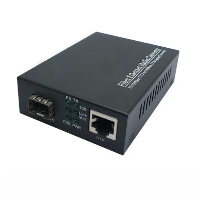 China 20KM Fiber Optic Media Converter Single Fiber SC Connector RJ45 Media Converter for sale