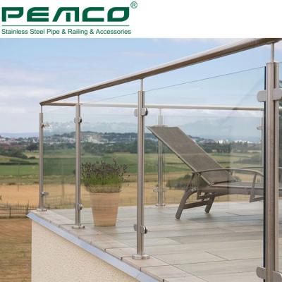 China Modern Balcony Post Stainless Steel Railing Designs Balustrade Railings Systems Price Glass Railings for sale