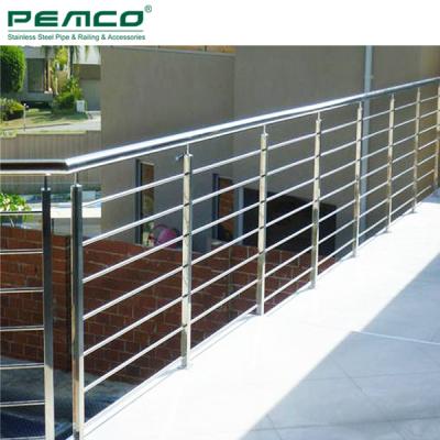 China Stainless Stair Rod Railing Balustrades Handrails Railing Traditional Classic Railing Deck Tube Design for sale