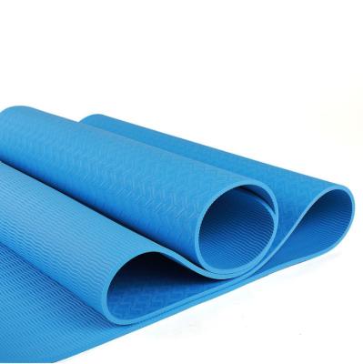 China Strip 6MM Thickness Non-Slip Home Exercises PVC Foldable Gym Sports Cheap Custom Fitness Pad Yoga Mat for sale