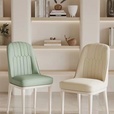 China Extendable Hot selling cream style modern minimalist dining table chair with backrest soft bag chair leisure chair for sale