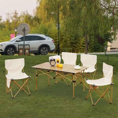 China Modern Hot selling outdoor fishing chairs camping picnics tourism folding tables and chairs that can be shrunk for outdoor leisure for sale