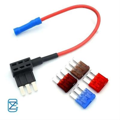 China High Quality Automotive Add-a-Circuit 5A-40A Car Fuse Holder Raspberry Pi Micro Camera Tap 3 Fork Tap Add Circuit Blade Fuse Holder Mini for sale