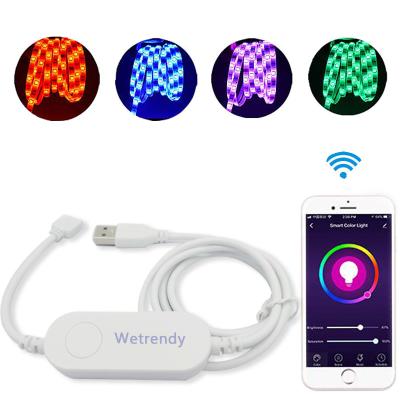 China Wifi Enabled LED Strip Light Waterproof 5050 RGB Color Changing Controlled by Phone APP, Work with Alexa, Google Assistant for sale