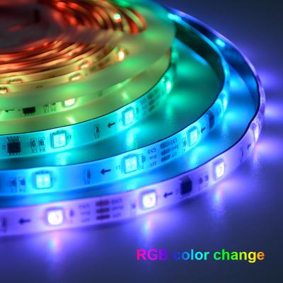 China Wifi Enabled+IR Remote 10m Led Strip Lights RGB 2811 2812B IC Controlled By Tuya Christmas Lights Led 5m 10 Meters Work With Alexa for sale