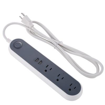 China Google Assitance Ordered Wetrendy Power US Tuya App WiFi Surge Protector Mexico Vietnam Remote Control Smart Plug Power Strip With 3AC Outlets + 2USB Por for sale