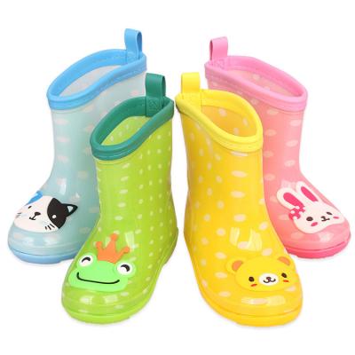 China Eco - Friendly Kids Raining Shoes PVC Rain Boots For Kids Anti Slip Rainboots for sale