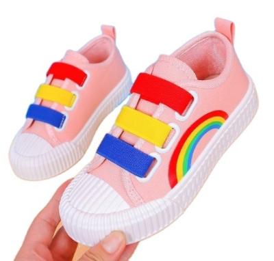 China Hot Sale Sweat-absorbent Children's Canvas Shoes Girls' Sports Shoes White Student Council Casual Shoes for sale