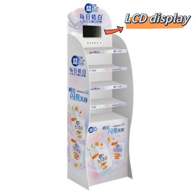 China LCD Screen Cardboard POS Display Stand , Corrugated Cardboard Floor Display for sale