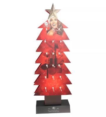 중국 Corrugated Cardboard Floor Displays Christmas Tree Stand With Hooks 판매용