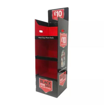 China Promotional Cardboard Shelf Display Retail Product Easy Assemble for sale