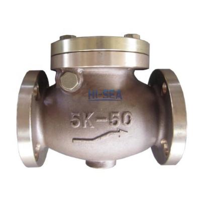 China Marine/Chemical/Oil Check Valves JIS F7372 Marine Cast Iron 5K Swing for sale