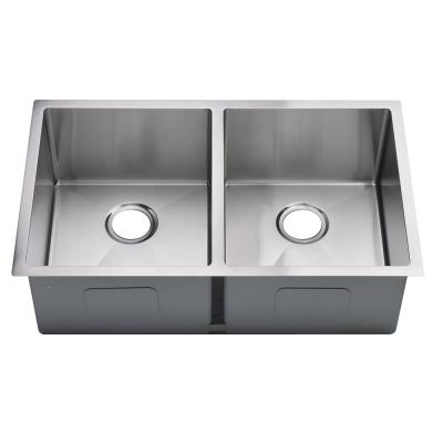 China Without Faucet 2022 New Design Double Bowl Stainless Steel Kitchen Sink Competitive Price Premium for sale