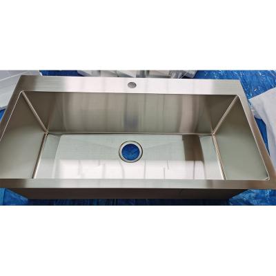 China Without Faucet 40 x12 x18 inch 16 inch tall single bowl topmount bowl stainless steel handmade kitchen sinks for sale