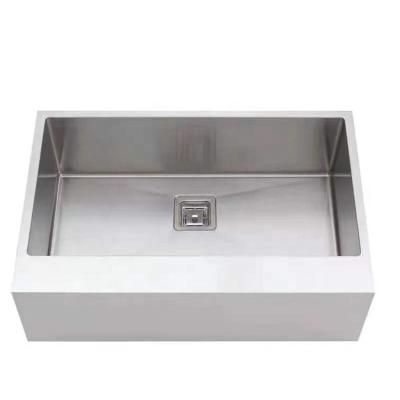 China Without Faucet Farmhouse Apron Sinks Handmade SUS304 Stainless Steel 16 Gauge/1.5mm Kitchen Sink for sale